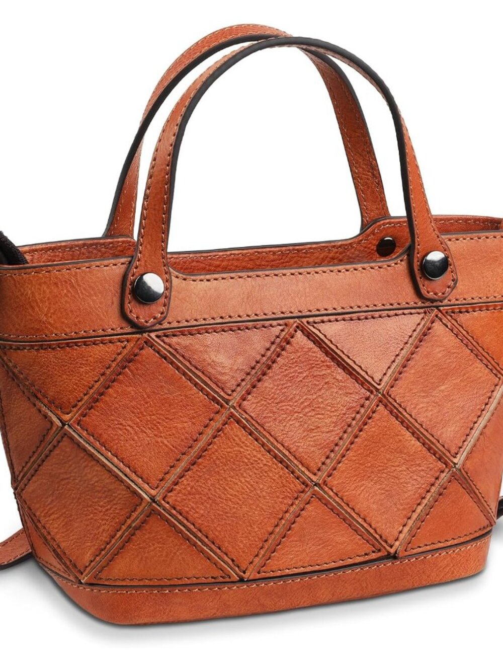 Genuine Leather Small Handbag for Women Crossbody Shoulder Bag Top Handle Purse